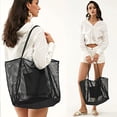 thumbnail image 4 of Bolso de playa portátil para viajes al aire libre, bolso de hombro, negro, 4 of 5