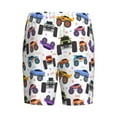 thumbnail image 4 of Rocae Cartoon Monster Trucks1 for Men's Soft Sleep Pajama Shorts, Waistband and Pockets, 4 of 9