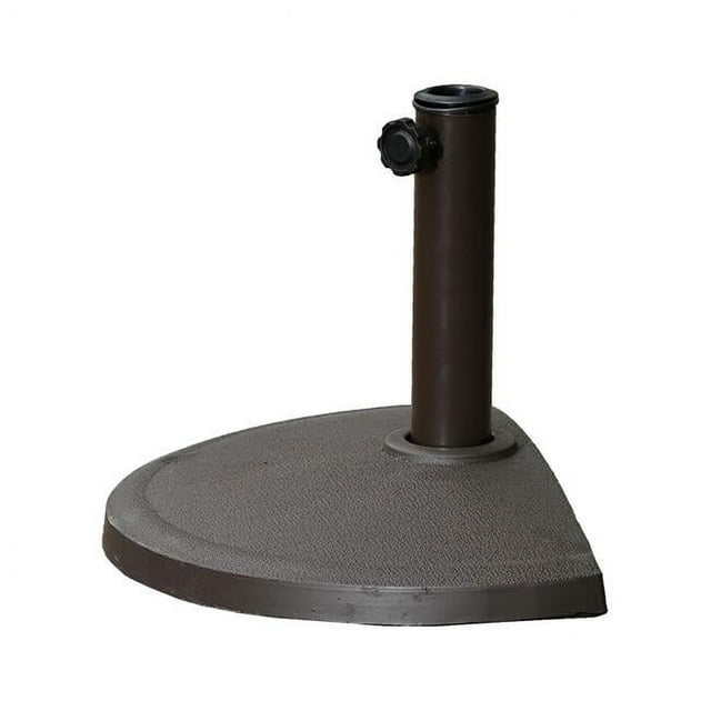 International Caravan YF-BB012-CH Support de Parapluie Demi-Rond en Résine Composée, Chocolat