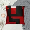thumbnail image 2 of Nawypu  Throw Pillow Covers Decorative Cushion Modern Abstract Red Black White and Grey Vertical Stripes Dot Pillow Cases Square Pillocases for Bed Sofa, 2 of 5