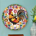 thumbnail image 4 of Rooster, flowers, folk art Wall Clock, Silent Mechanical Movement Wall art Decor, Great for Living Room, Kitchen, Dorm Decoration and Daily Practical Gift, 4 of 6