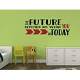 thumbnail image 3 of Future Depends on You Motivational Wall Sticker Decals Vinyl Lettering Art Home Decor Quote 33x11-Inch Black/Red, 3 of 5