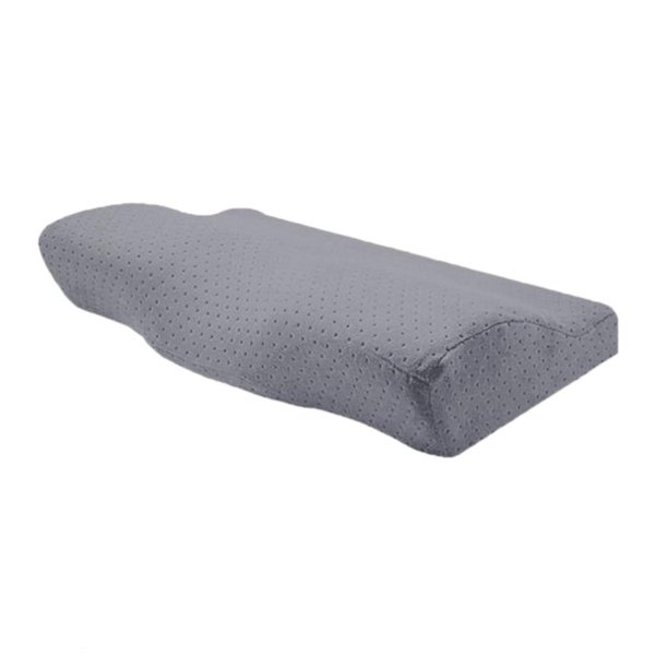 Cateissary Velvet Cover Neck Pillow Pillow Relief Sleep Bed Rest Decoración del hogar Gris