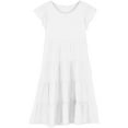 thumbnail image 5 of Kiijoy Big Girls Flutter Sleeve Tiered Midi Dress Solid Color Casual Party A Line Dress, 5 of 6