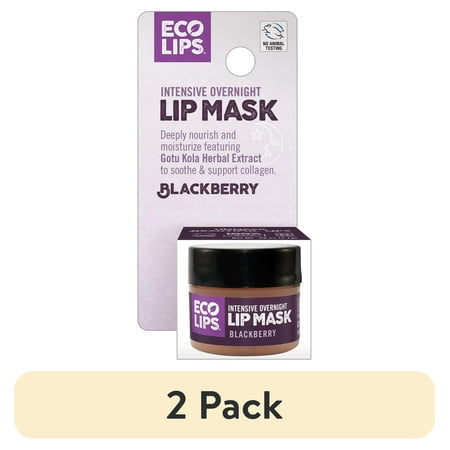 (2 pack) Eco Lips Blackberry Intense Overnight Lip Mask 0.25 oz. Jar