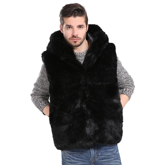 Men Hooded Vest Jacket Sleeveless Winter Warm Coat Gilet for Cold Weather Outdoor Activities Workwear Men's Trench Coat Plus Size Winter Cardigan for Men