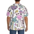 thumbnail image 5 of Fotbe Summer with Flamingo print Short Sleeve Button Down Shirts for Men Casual Summer Beach Wrinkle Free Shirt-Medium, 5 of 7