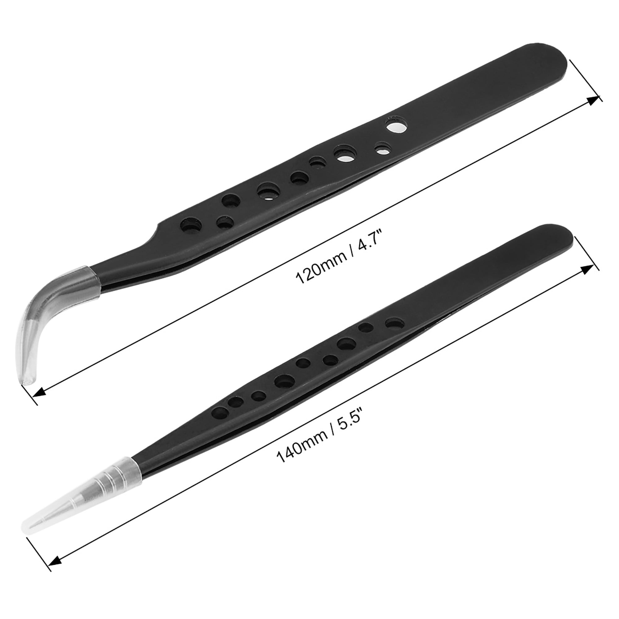  Craft tweezers Precision Ceramic Tweezers Anti-Static Stainless  Steel Handle High Temperature Resistant Electronic Industrial Ceramic  Tweezers Hobby tools (Size : Little Curved) : Tools & Home Improvement