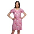 thumbnail image 1 of Moomaya Chemise de Nuit à Manches Courtes Imprimée pour Femmes, Col Rond, en Coton, Vêtement de Nuit, 1 of 5