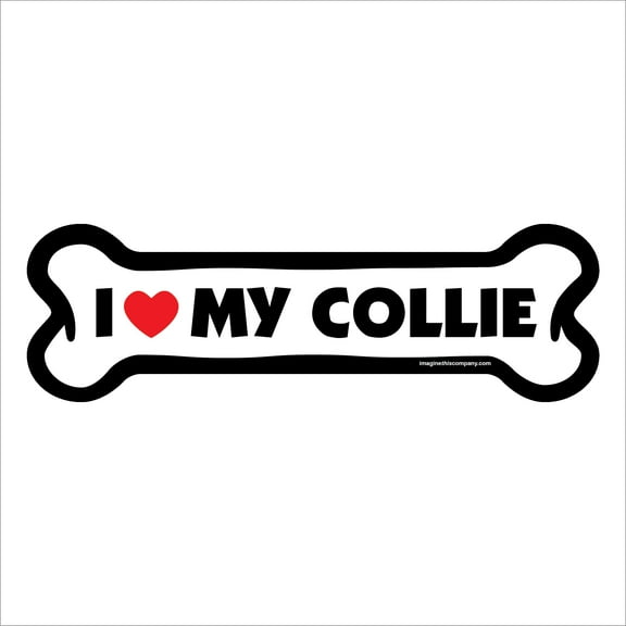 I Love My Collie Large Bone Magnet