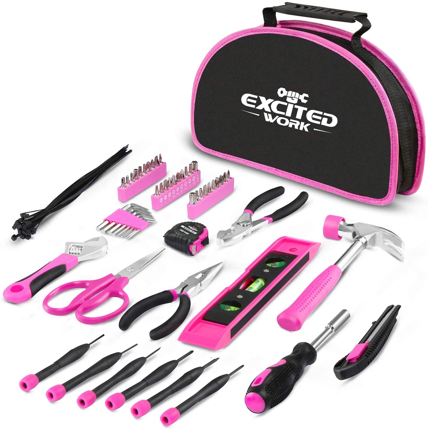 Excited Work 69-Piece Pink Tool Kit for Women photo 6