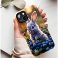 thumbnail image 5 of Cute Rabbit Blueberry Sunset iPhone Case for Animal Lovers Easter Gifts Compatible with iPhone 11/12/13/14/15/16 (Pro Max/Plus), 5 of 9