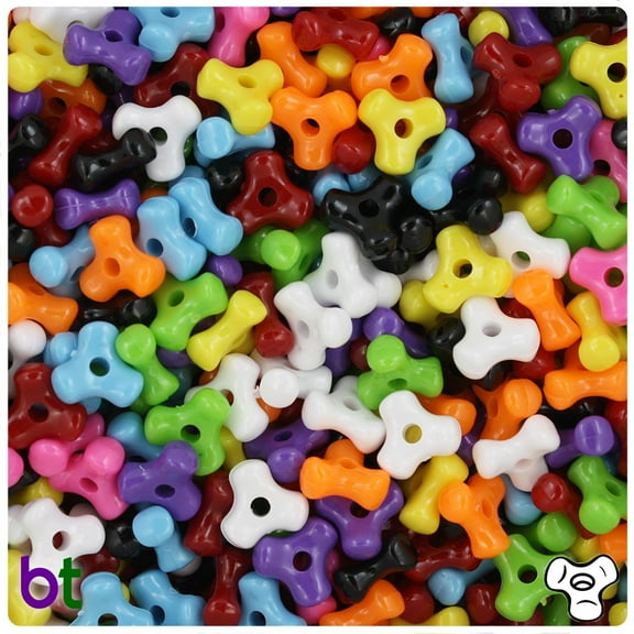 BeadTin Opaque Multi 11mm TriBead Craft Beads (500pcs)