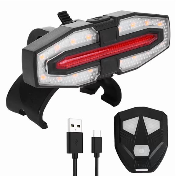 Electric Scooter Turning Signal Tail Light USB Rechargable with Remote Control Signal Light LED