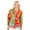 Red-green-gingerbread, variant on Socal Look Women's Ugly Christmas Sweater, Long Sleeve V-Neck Acrylic Holiday Cardigan, L