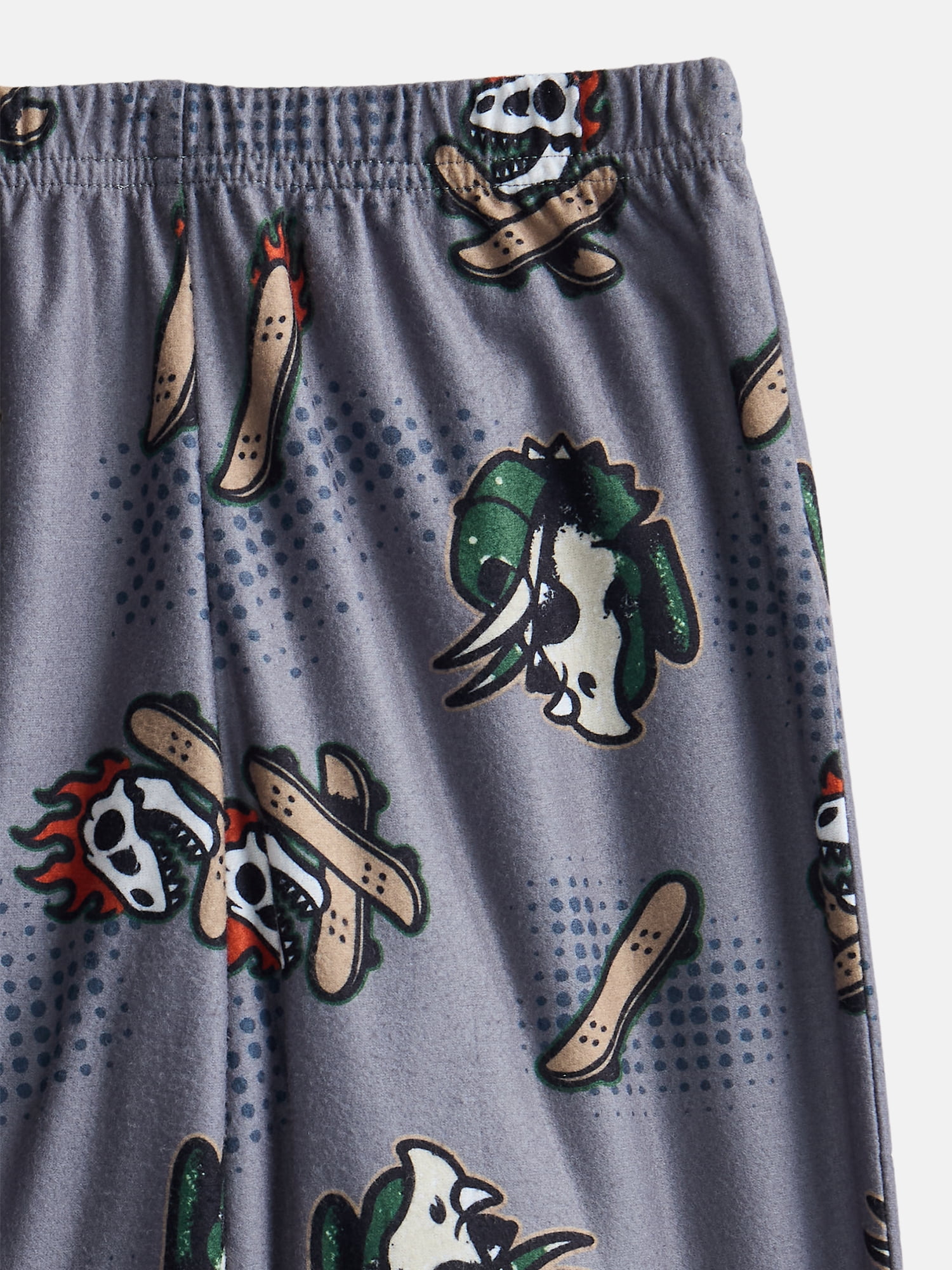 Wonder Nation Boys Short Sleeve Graphic Tee and Wide Leg Pants Sleep Set, 2-Piece, Sizes 4-18