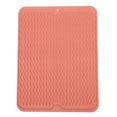 thumbnail image 3 of Dish Drainer Mat, Space Saving Widely Used  Dish Drying Mat  For Sink For Kitchen For Restaurant Pink, 3 of 8