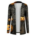 thumbnail image 3 of Womens Cardigan Fall Fashion Suitable Open Front Printed Cardigans Sweaters Lightweight Thin Coat Jacket Outerwear Pleated Paneled Cardigan Sweater Jacket Womens Fall Cardigan Sweaters Womens Sweater, 3 of 3