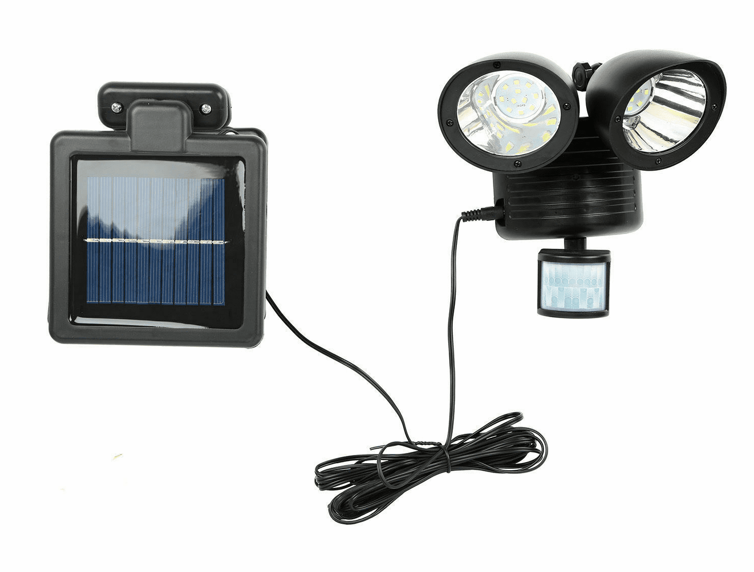 Dual Security Detector Solar Spot Light Motion Sensor Outdoor 22 LED Floodlight 