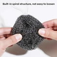 thumbnail image 6 of Elainilye Stainless Steel Pot Scrubber Brush, Heavy Duty Dish Cleaning Tool, Ergonomic Handle Scourer for Pans, Cookware, Kitchen Sinks, 6 of 7