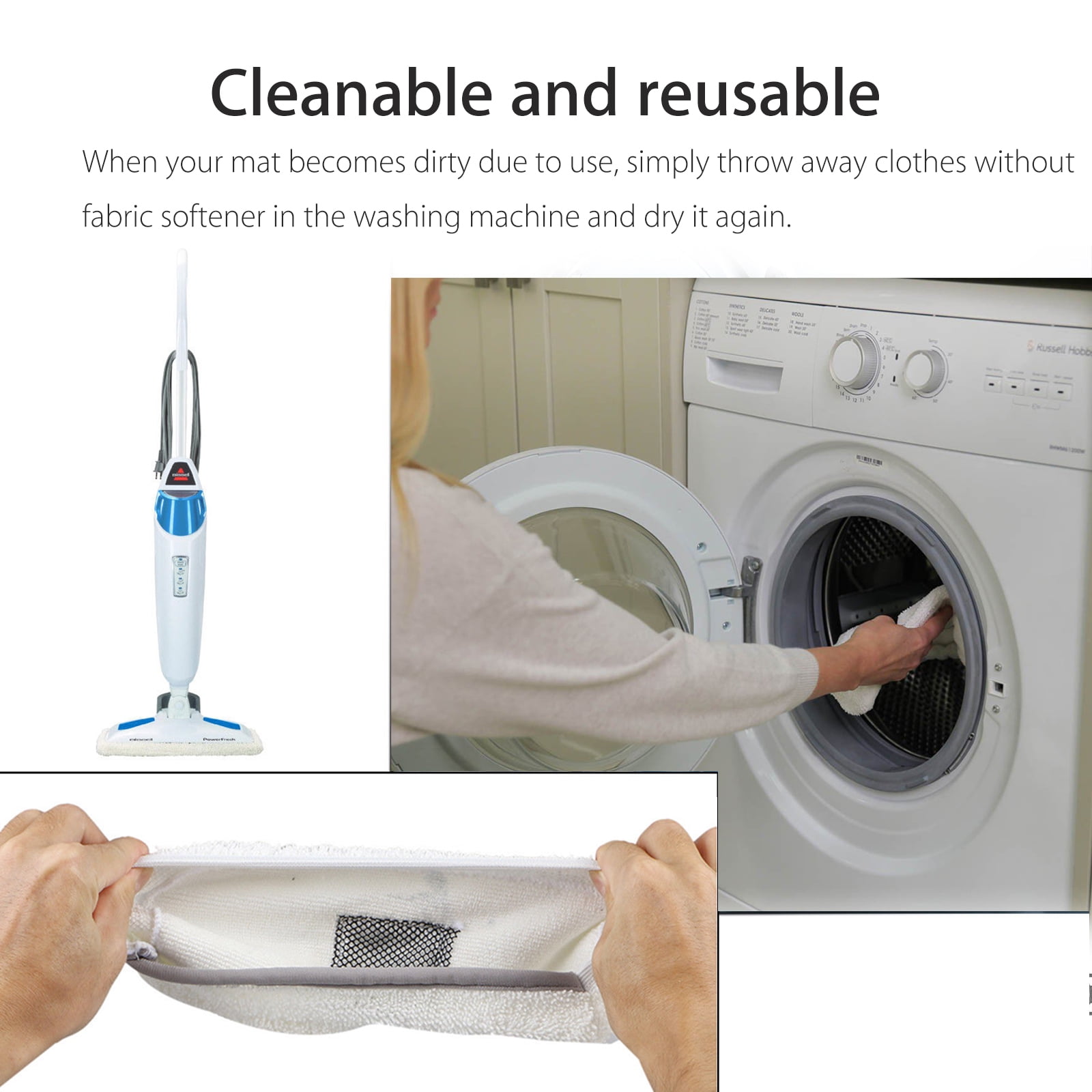 Replacement Washable Steam Mop Pads 