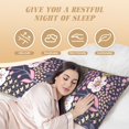 thumbnail image 3 of Body Pillow Cover - Soft Body Pillow Pillowcase, Cartoon Hummingbird Flower Breathable Long Body Pillow Case Cover with Invisible Zipper 20x60in, 3 of 5