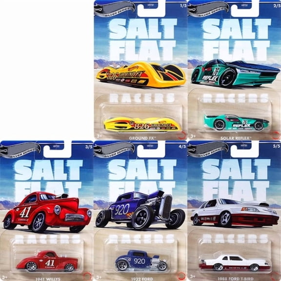 HW Silver Series Salt Flat Racers #1-5 Set of 5 Cars HRT81