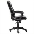 thumbnail image 4 of Pemberly Row Chaise de Bureau Moderne en Similicuir Noire à Hauteur Réglable, 4 of 14