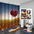 thumbnail image 1 of Saint Valentin 3D Impression Numérique Rideau de Douche 4 Pièces Ensemble pour la Maison / Hôtel / Fête Décoration, 1 of 6