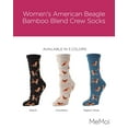 thumbnail image 2 of MeMoi Women's American Beagle Bamboo Blend Crew Socks - Womens - Female, 9-11, Legion Blue, 2 of 7
