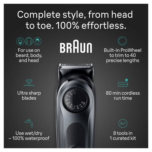 Seminario Cena despierta Braun Series 5 5470 All-in-One Style Kit, 8-in-1 Grooming Kit with Beard  Trimmer & More - Walmart.com
