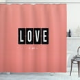 thumbnail image 1 of Ambesonne Love Shower Curtain, Adoration Clock Design, 69"Wx75"L, Coral Black White, 1 of 3