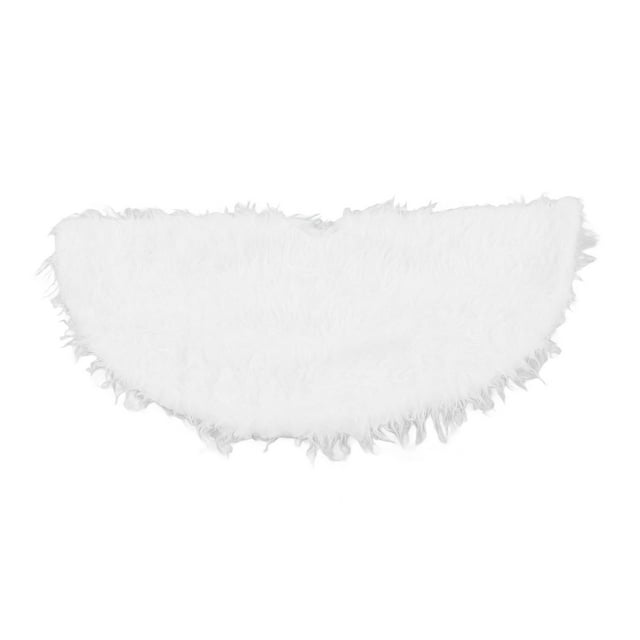 Christmas Tree Bottom Skirt, No Pungent Smell Thickened Soft Lightweight 78cm Diameter White Long Flannel Tree Skirt For Festive Decoration For Outdoor ANGGREK Christmas Tree Bottom Decor