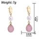 thumbnail image 2 of Pendientes para mujer, regalos para mujer, joyería informal de moda, pendientes de aleación con colgante de gota de agua morada para mujer, pendientes de moda., 2 of 3
