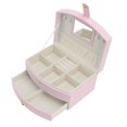 thumbnail image 3 of Caja de almacenamiento de joyas, joyero de viaje, joyero portátil de cuero PU, caja de soporte para almacenamiento de exhibición de joyas, elaborada por expertos, 3 of 12