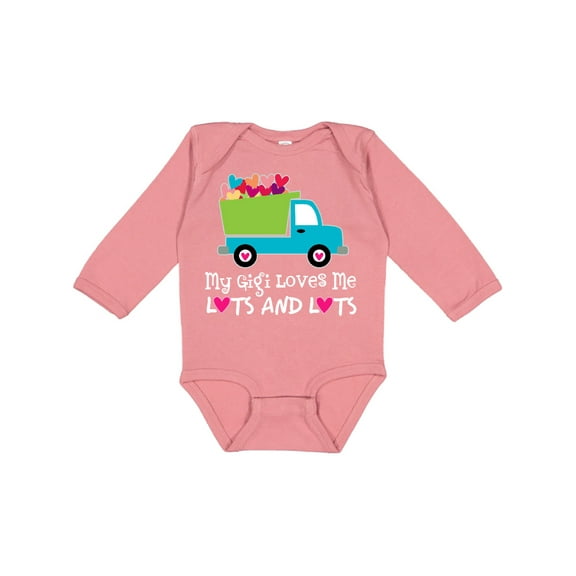 Inktastic Gigi Loves Me Grandchild Gift Boys Long Sleeve Baby Bodysuit