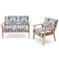 thumbnail image 5 of Patiojoy Ensemble de Canapé 2 Pcs et Fauteuil Simple en Tissu Bleu, 5 of 5