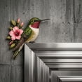 thumbnail image 5 of Diceymbol 9 Inch Wooden Hummingbird Door Topper, Handcrafted Realistic Bird and Flower Corner Decor for Door Frames Shelves and Picture Frame Corners, Gift for Bird Lovers, 5 of 5
