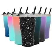 Simple Modern 22oz. Slim Cruiser Tumbler with Straw & Closing Lid Travel Mug - Gift Double Wall Vacuum Insulated - 18/8 Stainless Steel Water Bottle Design: Lunar