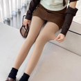 thumbnail image 4 of Medias de invierno de moda para mujer, pantimedias elásticas sin costuras, mallas térmicas cálidas, prendas de vestir, pantalones portátiles Café BLESIY pantimedias mujer, 4 of 6