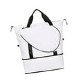 thumbnail image 1 of koolsoo Tennis Bag Expandable Adjustable Shoulder Strap Oxford Badminton Racquet Bag white, 1 of 9