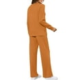 thumbnail image 5 of UVN 2 Piece Outfits for Women Long Sleeve Sweatsuit and Wide Leg Tracksuit Ladies Fall Cozy Lounge Sets, 5 of 10