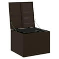thumbnail image 3 of Benjara Outdoor Garden Storage Box, Removable Bag, Brown Rattan Woven, 3 of 5