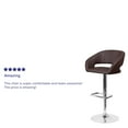 thumbnail image 4 of Flash Furniture Erik Contemporary Brown Vinyl Adjustable Height Barstool with Rounded Mid-Back and Chrome Base, 4 of 12