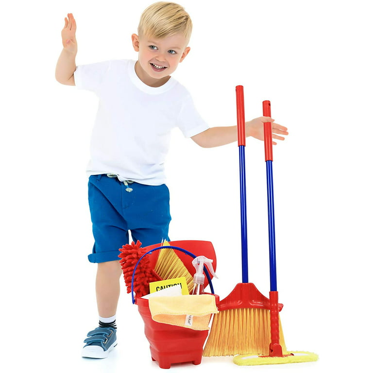 deAO Kids Cleaning Set 12 PCS Pretend Play Detachable Housekeeping