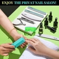 thumbnail image 6 of Nail Tools, Nail Care Kit, Nail Files 100/180, Nail Buffer Block, Cuticle Nippers, Cuticle Pusher, Cuticle Peeler, Nail Lifter for Ingrown Toenails, Toenail File, Manicure Kit, Green, 6 of 8