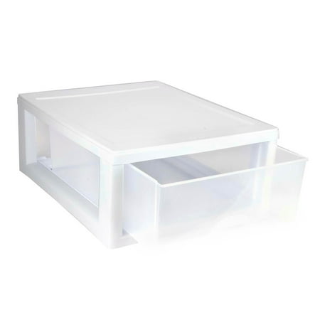 Sterilite - Clear Plastic Stacking Storage Drawer Container Box (12 Pack)
