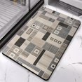 thumbnail image 2 of Rockwood Collection's Modern Geometric Patchwork Bathroom Rug - Luxurious 20x32 Inch Floor Décor for Bedroom, Office, Living Room, Entryway, Hardwood Floors, 2 of 5