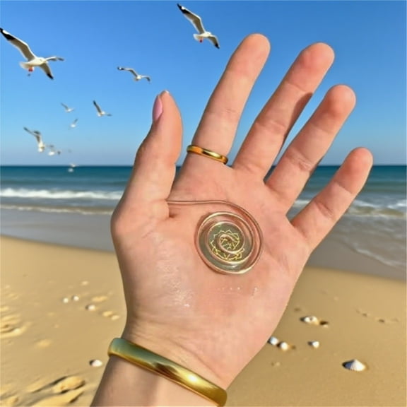 Copper Palm Ring Reiki Spiral Hand Rings for Meditation & Energy Healing, Handmade Copper Spiral Hand Rings for Reiki Crystal Work, Manifestation, and Chakra Balancing