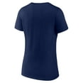 thumbnail image 3 of Women's  Navy Cleveland Guardians Two One Six V-Neck T-Shirt, 3 of 3